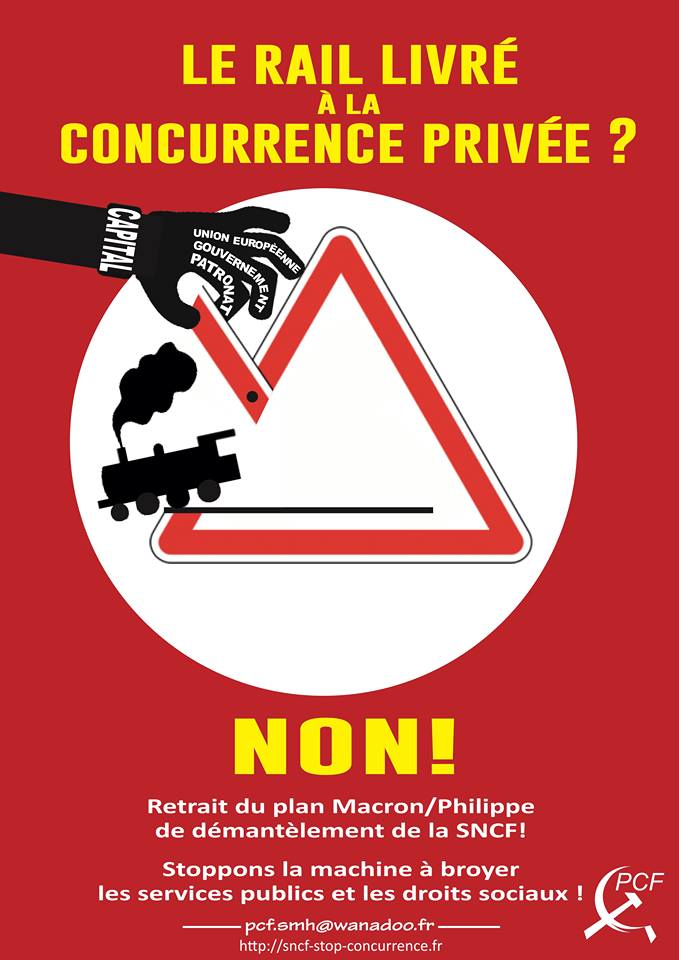 Affiche POUR L'AVENIR DU SERVICE PUBLIC NATIONALISÉ SNCF